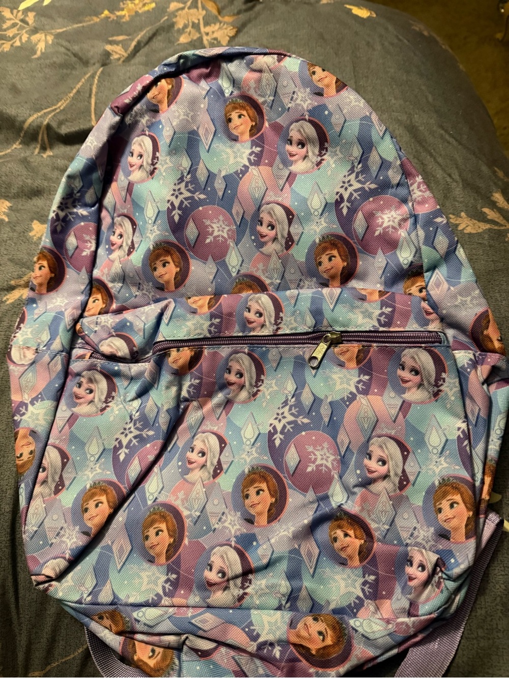 Girls Frozen-Themed Purple & Blue Backpack